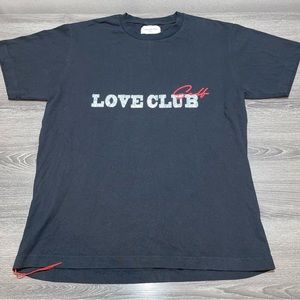 LIFTED ANCHORS SELF LOVE CLUB Sparkle Black T-Shirt Tee Size Medium